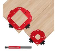 Modelli regolabili per raggio d'angolo del router, confezione da 2 maschere ad arco per la lavorazione del legno con tagliabordi, compatibili con R10, R15, R20, R25, R30, R35, R40, R50