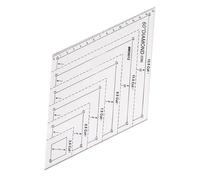 Modelli | Regole di Quilting a 60 Gradi,Strumento Stencil Trasparente per Arte Tessile Ricamo Lavori Manuali Confezionamento Imbottitura