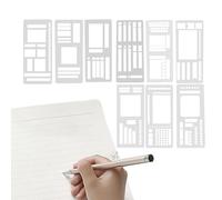 Modelli Stencil per Planner,9 Pezzi Modelli Da Disegno In Acrilico,Stencil Per Le Checklist | Per Planner Taccuino Scrapbook Calendario Programma Checklist Collage Studenti Insegnanti