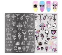 Modelli Timbro Delle Chiodi Farfalle Modelli Francese Piastre Timbrai Modello Manicure Strumento Fiori Del Stencil Unghie Francese Piastre Timbri Fiori Per Chiodo