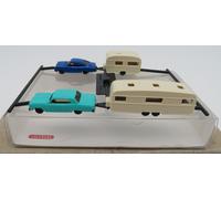 Modelli Wiking Scala N 1/160 Chevrolet Malibu + Opel Rekord + Caravane #092207