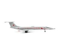 modellini di aeroplani in scala For il kit di modellismo di aeroplano in scala 1:400, modello di aeroplano in lega di metallo rosso TU-134UB-L dell'aeronautica russa, collezione decorativa modello di