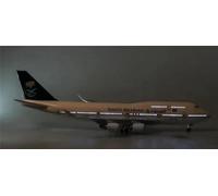 Modellini in scala Aerei Aereo In Resina Pressofusa In Scala 1 150 Per Carrello Di Atterraggio Con Ruota Leggera Modello B747-400 Saudi Arabian Airlines W(With light)