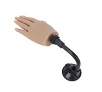 Modellino a mano finto, mano di allenamento in silicone ad angolo regolabile per principianti Impara le pratiche di nail art (Mano sinistra della pelle scura)