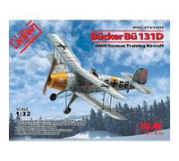 Modellino Aereo Bücker Bü 131d WWII German Training Aircraft 1/32ème ICM 32030