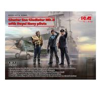 Modellino Aereo Gloster Sea Gladiator Mk.ii Con Royal Navy Pilots ICM 32045 1
