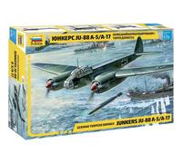 Modellino Aereo Junkers Ju88a-5/A-17 " German Bomber/Torpedo Bomber ZVEZDA 728