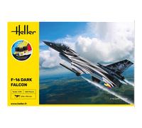 Modellino Aereo Starter Kit F-16 Dark Falcon HELLER 35411 1:48 Char Per