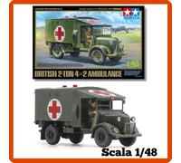 Modellino ambulanza Tamiya BRITISH 2-TON scala 1:48 modellismo militare statico