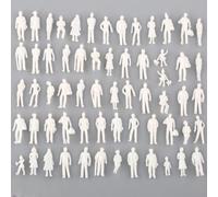Modellino architettonico in plastica bianca, scala 1:75, per installazione di scene ferroviarie, modelli di pianificazione urbana e applicazioni creative hobby (100 pezzi)