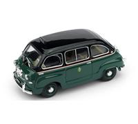 1:43 BRUMM Fiat 600 Multipla 1 Series Taxi Milano 1956 Green Black R251