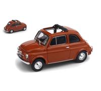 MODELLINO AUTO EPOCA STATICO BRUMM FIAT 500 F 1965-72 APERTA ROSSO SCALA 1/43