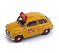 1:43 BRUMM Fiat 600 I Series Veicolo Coca-Cola Olimpiadi Di Roma 1960 R491B