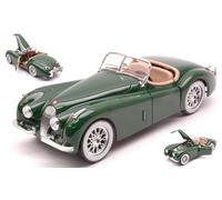 MODELLINO AUTO EPOCA STATICO BURAGO JAGUAR XK 120 ROADSTER 1951 VERDE SCALA 1/24