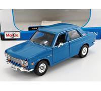 MODELLINO AUTO EPOCA STATICO DIECAST DATSUN 510 1971 BLU MODELLISMO SCALA 1/24