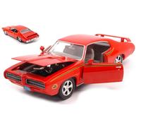 MODELLINO AUTO EPOCA STATICO DIECAST PONTIAC GTO JUDGE 1969 ARANCIO SCALA 1:24