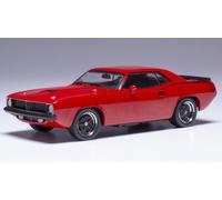 MODELLINO AUTO EPOCA STATICO IXO MODEL PLYMOUTH BARRACUDA 1970 ROSSO SCALA 1:43