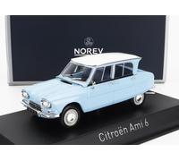 MODELLINO AUTO EPOCA STATICO NOREV CITROEN AMI 6 1966 MONTECARLO BLU SCALA 1/43