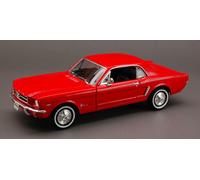 MODELLINO AUTO EPOCA STATICO WELLY FORD MUSTANG COUPE' 1964 ROSSO SCALA 1:24