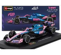 MODELLINO AUTO F1 STATICO BURAGO ALPINE A525 2025 PIERRE GASLY VETRINA 1/43