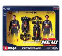 MODELLINO AUTO F1 STATICO BURAGO RED BULL RB20 SET VERSTAPPEN + PEREZ 2024 1/43