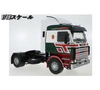 Modellino auto gruppo 1/18 Scania 143 Topline 1987 Bilspedition verde scuro r...