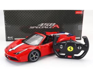 MODELLINO AUTO RADIOCOMANDATO FERRARI 458 SPECIALE A SPIDER 2013 ROSSO 1/14
