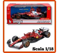 Modellino auto scala 1/18 diecast f1 Ferrari SF25 Leclerc 2025 BBurago Burago