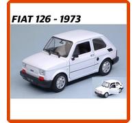 modellino auto scala 1/24 die cast Fiat 126 bianca 19 Welly modellismo statico