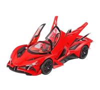 Modellino auto scala 1:24 For Apollo Project EVO Bugatti Bolide Track Sports Modello Di Auto In Lega Pressofusa Veicolo Suono E Luce Modellino auto lega(Red box)