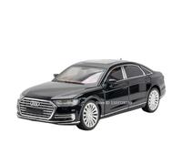 Modellino auto scala 1:24 For Audi A6L A8 Modello Di Auto In Lega Pressofusa Con Suono E Luce, Portiera Apribile, Modello Ornamentale Modellino auto lega(A8 Black)