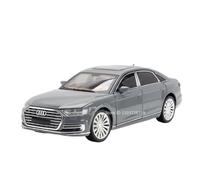 Modellino auto scala 1:24 For Audi A6L A8 Modello Di Auto In Lega Pressofusa Con Suono E Luce, Portiera Apribile, Modello Ornamentale Modellino auto lega(A8 Titanium)