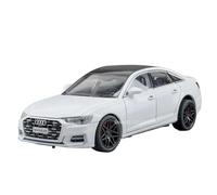 Modellino auto scala 1:24 For Audi A6L A8 Modello Di Auto In Lega Pressofusa Con Suono E Luce, Portiera Apribile, Modello Ornamentale Modellino auto lega(A6L White)