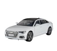 Modellino auto scala 1:24 For Audi A6L RS7 Modello In Miniatura Auto In Lega Pressofusa Suono E Luce Porte Possono Essere Aperte Sul Retro Modellino auto lega(A6L White)