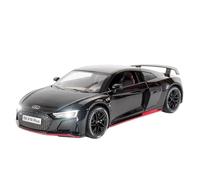 Modellino auto scala 1:24 For Audi R8 V10 Plus Modello Auto Lega Pressofusa Ruota Posteriore Funzione Potenza Suono E Luce Modello Di Veicolo Modellino auto lega(Black)
