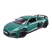 Modellino auto scala 1:24 For Audi RS6 R8 V10 Plus Modello Auto Sportiva Metallo Pressofuso Con Simulazione Suoni E Luci Modello Auto Sportiva Modellino auto lega(R8 V10 Green)