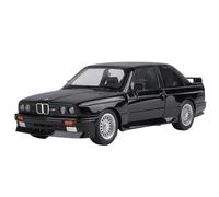 Modellino auto scala 1:24 For BMW M3 E30 IM Alloy Miniature Car Diecast Metal Scale Model Car Collection Sound And Light Modellino auto lega(Black 1)