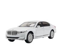 Modellino auto scala 1:24 For BMW M4 760Li Modello In Miniatura Auto In Lega Pressofusa Suono E Luce Porte Possono Essere Aperte Sul Retro Modellino auto lega(760Li White)