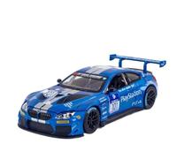 Modellino auto scala 1:24 For BMW M6 GT3 Modello Di Auto Sportiva In Lega Pressofusa, Carrozzeria In Metallo, 3 Porte Apribili Con Controllo Vocale Modellino auto lega(Blue)