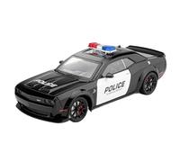 Modellino auto scala 1:24 For Dodge Challenger SRT Hellcat American Police Car Enthusiast Modello Di Auto In Lega Pressofusa In Metallo Modellino auto lega(Black box)