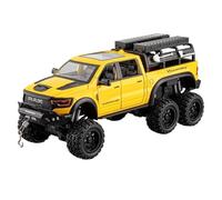 Modellino auto scala 1:24 For Dodge Mammoth RAM 1000 Pickup Truck Modello Di Auto In Lega Di Metallo Pressofuso Con Suono E Luce Pull Back Modellino auto lega(Yellow Box)