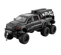 Modellino auto scala 1:24 For Dodge Mammoth RAM 1000 Pickup Truck Modello Di Auto In Lega Di Metallo Pressofuso Con Suono E Luce Pull Back Modellino auto lega(Black Box)