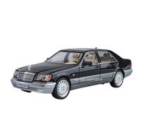 Modellino auto scala 1:24 For Il Modello Auto Benz W140 La Portiera Dell'auto Lega Pressofusa Può Essere Aperta Con Suono E Luce Tirando Indietro Modellino auto lega(320SEL Black)