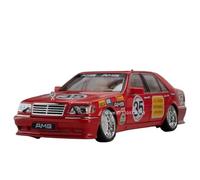 Modellino auto scala 1:24 For Il Modello Auto Benz W140 La Portiera Dell'auto Lega Pressofusa Può Essere Aperta Con Suono E Luce Tirando Indietro Modellino auto lega(300SEL Red)