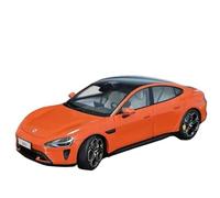 Modellino auto scala 1:24 For Il Modello Di Auto Supercar Xiaomi Su7, Modello Di Auto In Lega Con Simulazione Di Coda Di Fiori, Collezione Di Auto Modellino auto lega(SU7 orange)