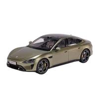 Modellino auto scala 1:24 For Il Modello Di Auto Supercar Xiaomi Su7, Modello Di Auto In Lega Con Simulazione Di Coda Di Fiori, Collezione Di Auto Modellino auto lega(SU7 olive green)