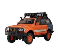 Modellino auto scala 1:24 For Il Modello Toyota Tundra LC80 Auto Lega Pressofusa Portiera Può Essere Aperta Suono E La Luce Si Muovono All'indietro Modellino auto lega(LC80 Orange)