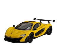 Modellino auto scala 1:24 For La McLaren MCL P1, Modello In Miniatura Di Auto Sportiva In Lega Pressofusa Con Suono E Luce Pull-back. Modellino auto lega(Yellow)