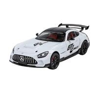 Modellino auto scala 1:24 For Mercedes-Benz AMG GTR Modello Di Auto In Lega Pressofusa Con Suono E Luce, Da Collezione Modellino auto lega(White)