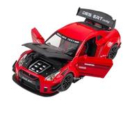 Modellino auto scala 1:24 For Nissan GT-R50 GT-R Modello Di Auto Sportiva In Lega Pressofusa Con Suono E Luce Modello Di Auto A Trazione Posteriore Modellino auto lega(GT-R Red)